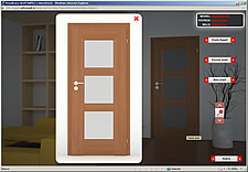Vizualizace dveří SAPELI - detail dveří